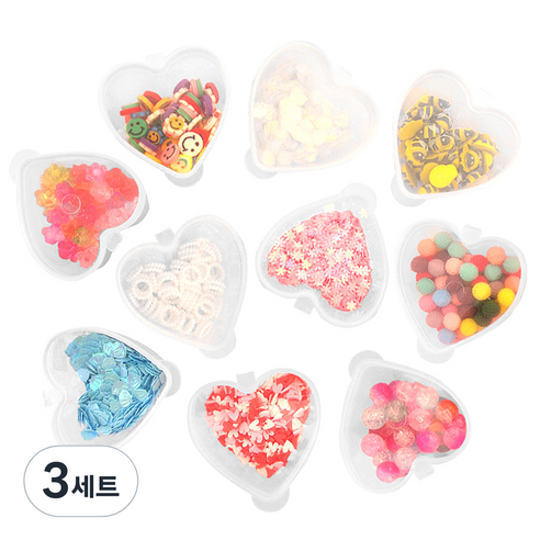 투영디자인 슬라임 토핑 파츠 10종 세트, 3세트, 랜덤 발송
