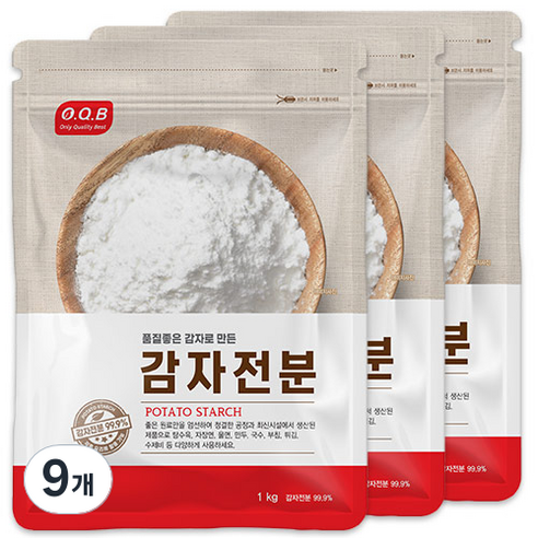OQB 감자전분, 1kg, 9개