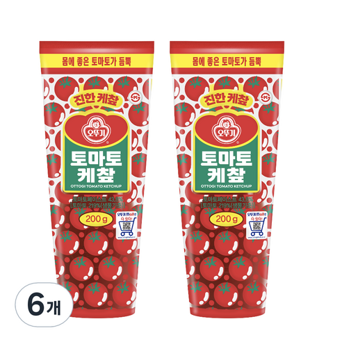 오뚜기 토마토 케찹, 200g, 6개