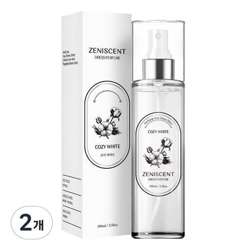 제니센트 섬유탈취제 코지화이트, 100ml, 2개
