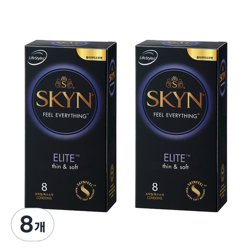 SKYN 엘리트 슬림형 일반형 콘돔, 8개입, 8개