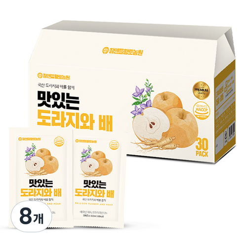 참앤들황토농원 맛있는 도라지와 배, 100ml, 240개