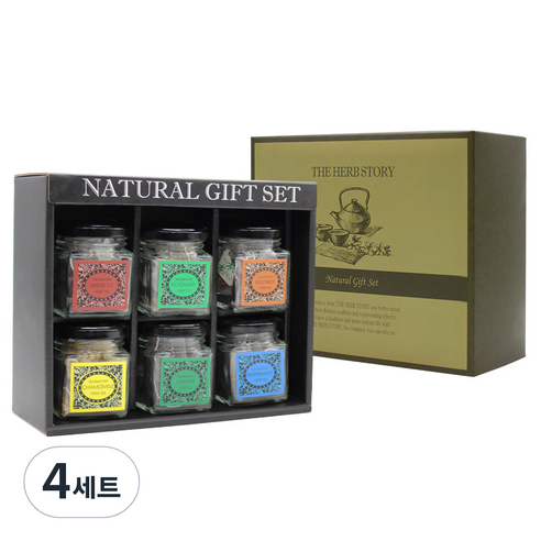 더허브스토리 허브차 삼각티백 심포니 세트, 4세트, 캐모마일 5p + 자스민 5p + 페퍼민트 5p + 히비스커스 5p + 로즈마리 5p + 루이보스 5p