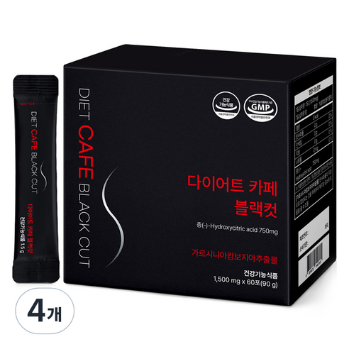올바른건강식품 다이어트 카페 블랙컷, 90g, 4개