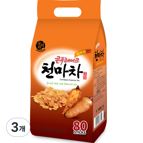 우리차 송원식품 실속형 콘푸레이크 천마차, 18g, 80개입, 3개