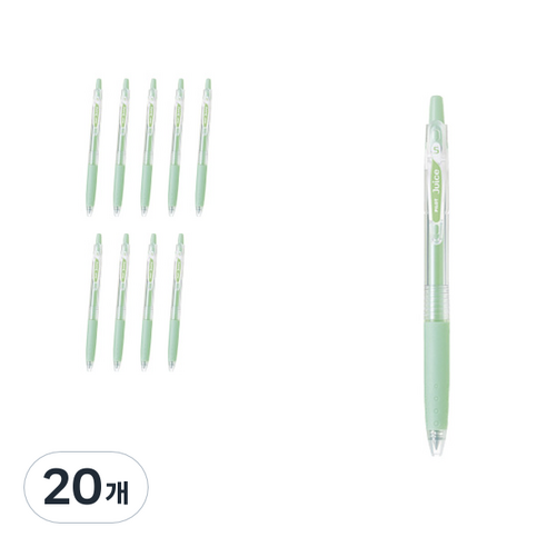 파이롯트 쥬스 젤잉크펜 0.5mm LJU-10EF, 파스텔그린, 20개