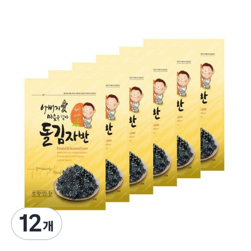 아버지愛마음을담아 돌김자반, 70g, 12개