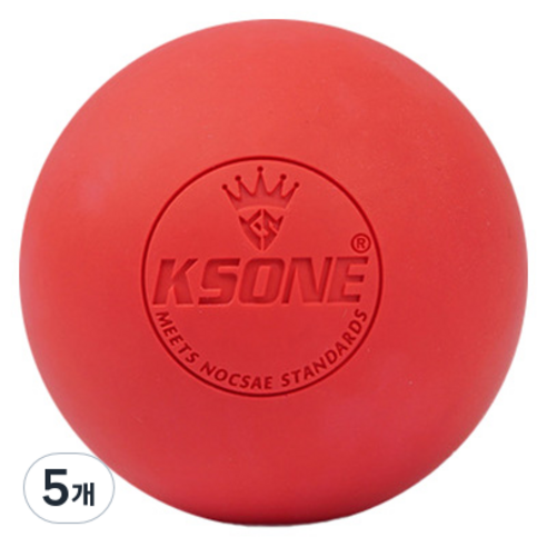 KSONE 스카위즈 근육 이완 마사지 볼, 5개, 레드
