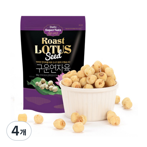 넛츠데이 구운연자육, 180g, 4개