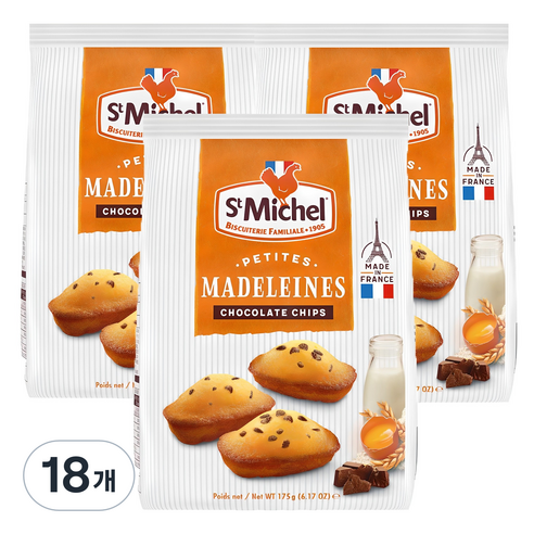 생미쉘 초코칩 마들렝, 175g, 18개