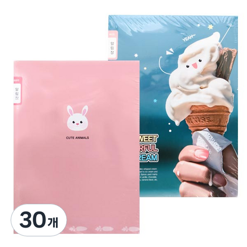 영아트 초등 알림장 좁은칸 여아용 핑크, 랜덤 발송, 30개