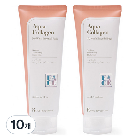 페이스레볼루션 아쿠아 콜라겐 노워시 에센셜 팩 150ml, 10개