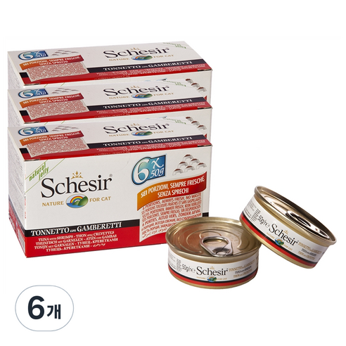 쉐지애 고양이 젤리 캔 50g x 6p, 300g, 6개