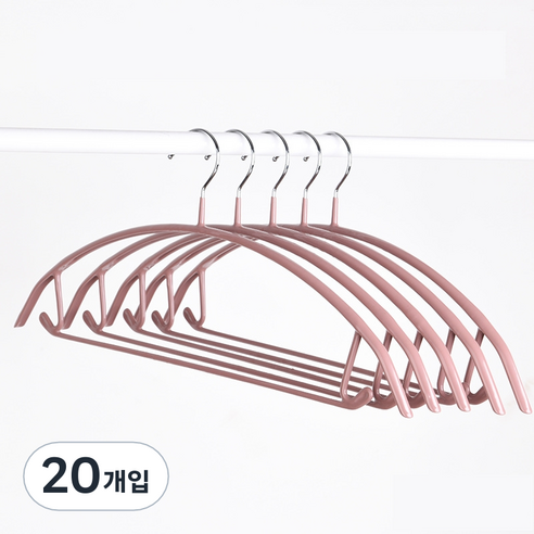 메종디망쉬 다용도 논슬립 파스텔 옷걸이, 다크 핑크, 20개