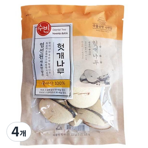 조은약초 수빈 헛개나무, 120g, 4개