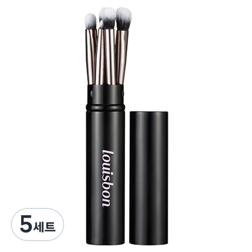 루이본 초부드러운 깃털 감촉 메이크업 브러쉬 5종 세트, 혼합색상, 5세트