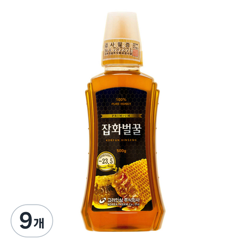 고려인삼 잡화벌꿀, 500g, 9개