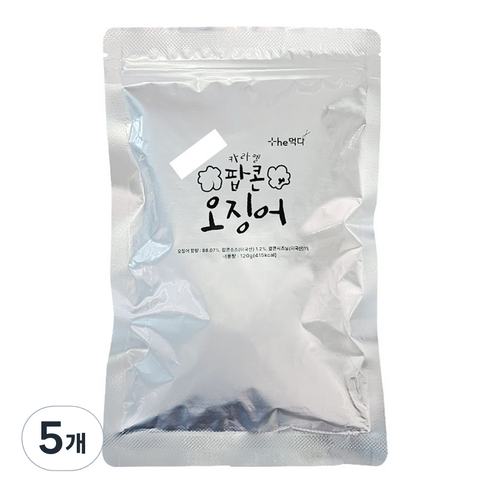 더먹다 자연오감 팝콘 오징어, 120g, 5개