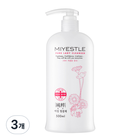 동성제약 미에뜰 순수 약산성 여성청결제, 500ml, 6개