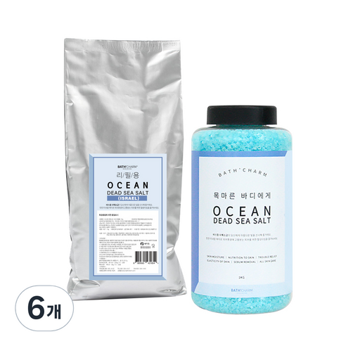 바스참 사해소금 오션 리필용, 1kg, 6개