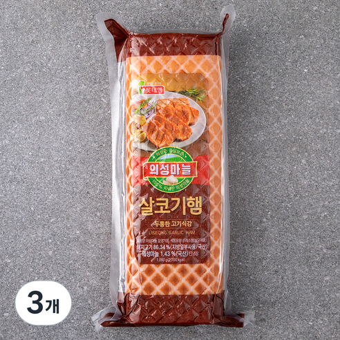 롯데푸드 의성마늘 살코기햄, 1kg, 3개