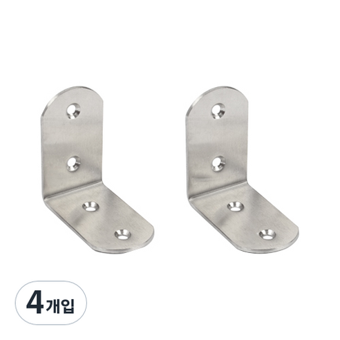 선반나라 스텐둥근꺽쇠 중 65 x 65 mm, 4개입