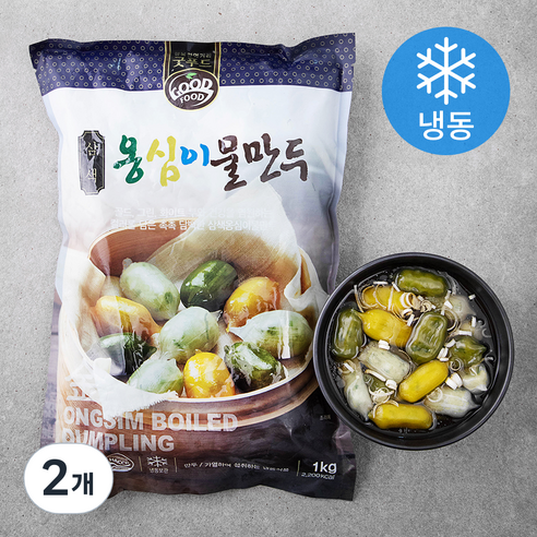 굿푸드 삼색 옹심이 물만두 (냉동), 1kg, 2개