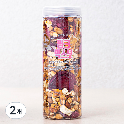 허니버터 핑크 믹스넛, 450g, 2개