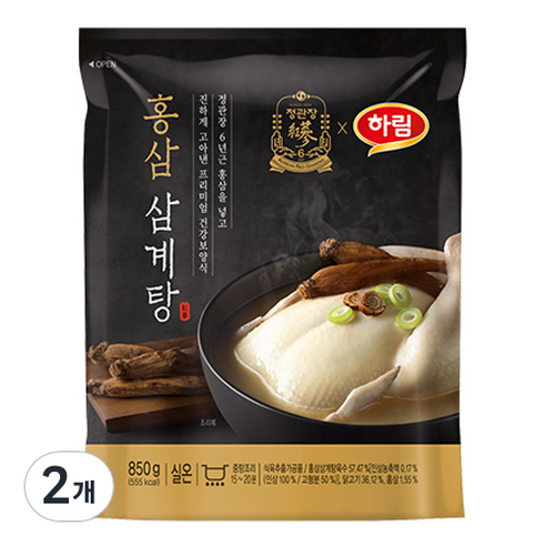 정관장 홍삼 삼계탕, 850g, 2개