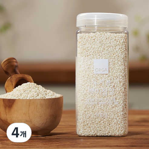 ORGA 유기농 백미찹쌀, 800g, 4개