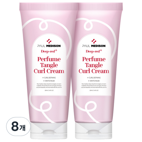 폴메디슨 딥레드 퍼퓸 탱글 컬크림 화이트머스크, 160ml, 8개