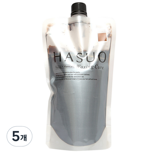 하수오 헤어용 왁싱큐어 500g, 네츄럴브라운, 5개