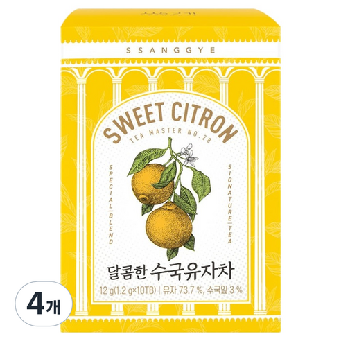 쌍계명차 달콤한 수국유자차, 1.2g, 4개, 10개입