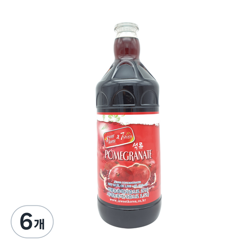 스위트코리아 석류액상, 1L, 6개