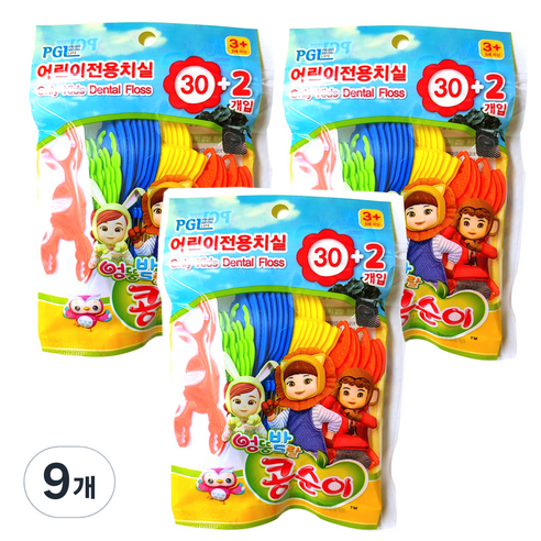 콩순이 어린이 전용 치실, 32개입, 9개
