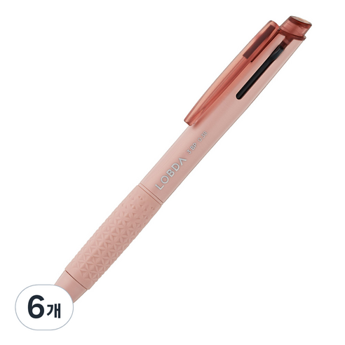 롭다 3색 볼펜 0.38mm, SOIL PINK, 6개