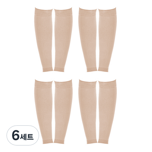 블럭마트 종아리 압박스타킹 2p 베이지, 6세트
