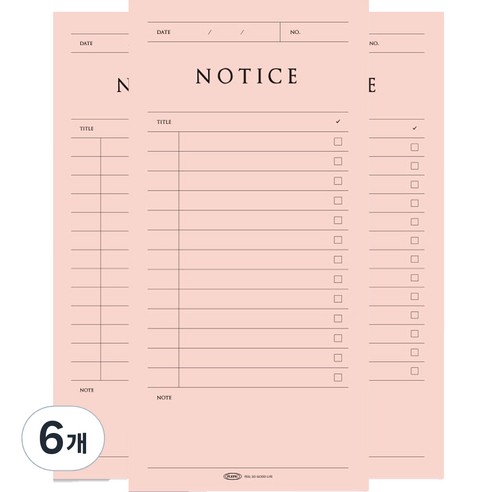 플레픽 팝업 스탠드 메모지, 09 노티스, 6개