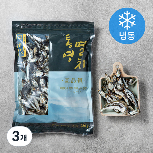 이어수산 통영멸치 국물용 (냉동), 250g, 3개