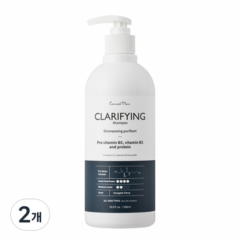 earnestmom 클라리파잉 샴푸, 500ml, 2개