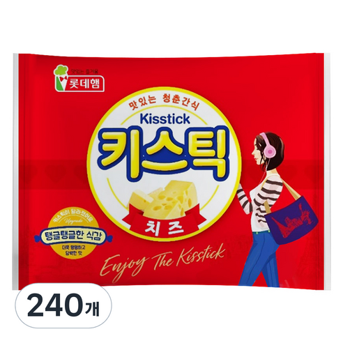 롯데웰푸드 키스틱 치즈맛 소시지, 15g, 240개