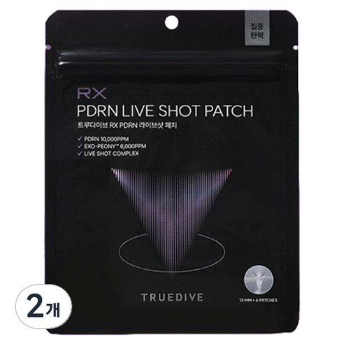 트루다이브 RX PDRN 라이브샷 패치, 2개, 6개입