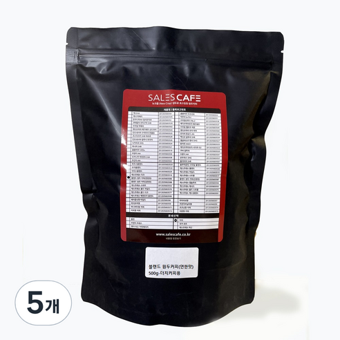 세일즈카페 블렌드 원두커피 연한맛, 더치, 500g, 5개