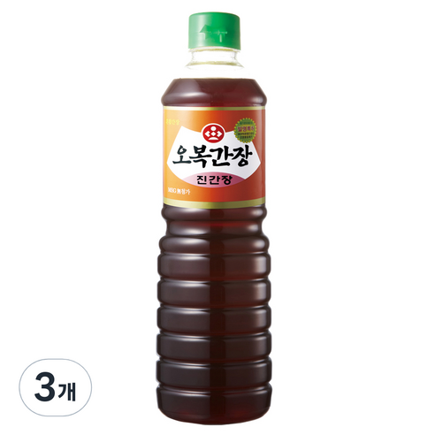오복식품 오복간장 진간장, 900ml, 3개
