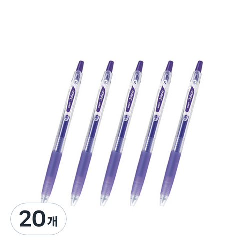 파이롯트 주스 젤잉크펜 0.38mm LJU-10UF, 바이올렛, 20개