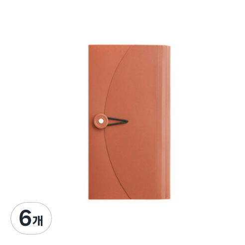 히키스 아코디언형 통장 포켓 정리함, 레드, 6개