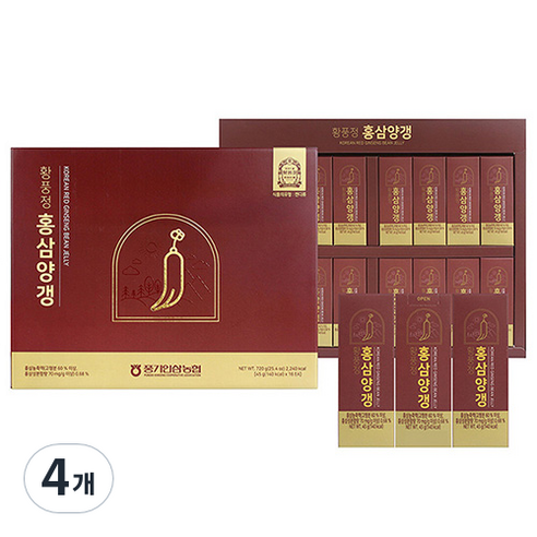 풍기인삼농협 황풍정 홍삼양갱 16p, 4개, 720g