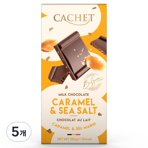 까쉐 캬라멜 앤 씨솔트 초콜릿, 100g, 5개