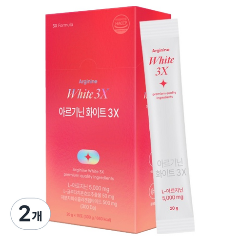 익스트림 아르기닌 화이트 3X 15p, 300g, 2개