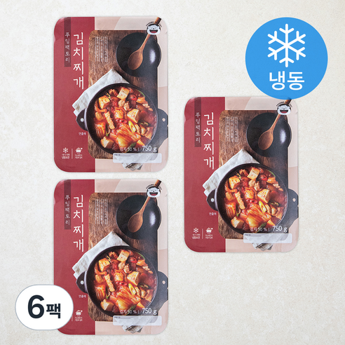 푸딩팩토리 김치찌개 (냉동), 750g, 6팩